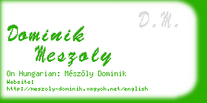 dominik meszoly business card